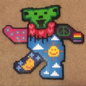 Grateful Dead Dancing Bear with Hippie Theme Art
